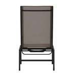 Ensemble de 2 chaises longues réglables en textilène résistant aux intempéries avec accoudoirs
