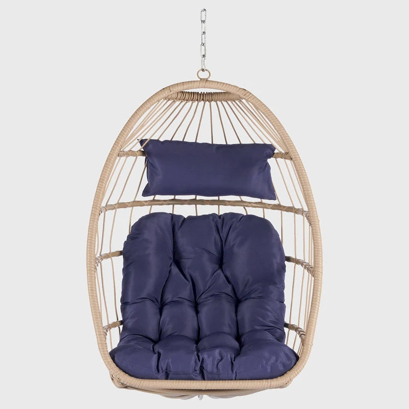 Fauteuil suspendu en rotin pour jardin extérieur