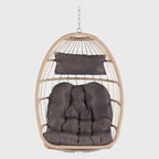 Fauteuil suspendu en rotin pour jardin extérieur