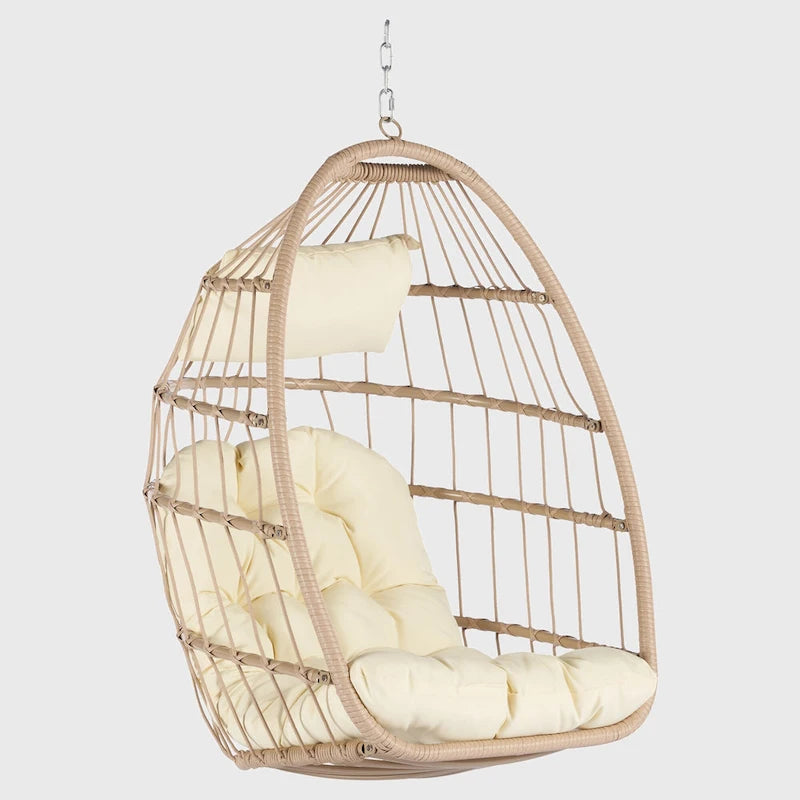 Fauteuil suspendu en rotin pour jardin extérieur