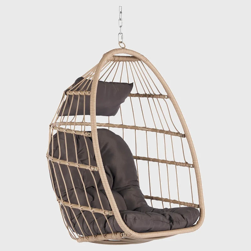 Fauteuil suspendu en rotin pour jardin extérieur