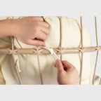 Fauteuil suspendu en rotin pour jardin extérieur