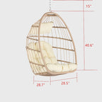 Fauteuil suspendu en rotin pour jardin extérieur