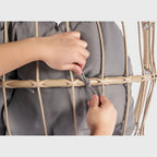 Fauteuil suspendu en rotin pour jardin extérieur