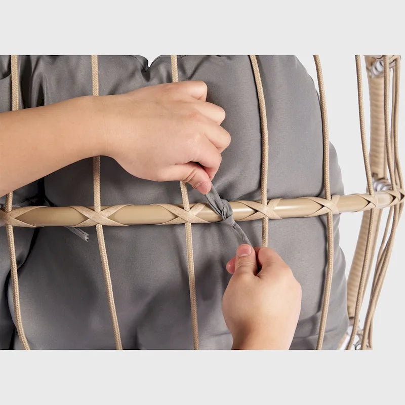 Fauteuil suspendu en rotin pour jardin extérieur