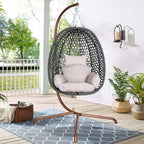 Fauteuil suspendu œuf d'extérieur/d'intérieur avec support, coussin et appui-tête - Non applicable