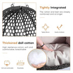 Fauteuil suspendu œuf d'extérieur/d'intérieur avec support, coussin et appui-tête - Non applicable