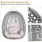 Fauteuil suspendu œuf d'extérieur/d'intérieur avec support, coussin et appui-tête - Non applicable