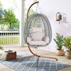 Fauteuil suspendu œuf d'extérieur/d'intérieur avec support, coussin et appui-tête - Non applicable