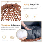 Fauteuil suspendu œuf d'extérieur/d'intérieur avec support, coussin et appui-tête - Non applicable