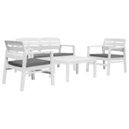 vidaXL Patio Furniture Set 4 Piece Conversation Set Table and Chairs Plastic - 30.7 x 21.7 x 15