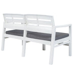 Ensemble de mobilier de patio vidaXL 4 pièces, table et chaises, plastique - 30,7 x 21,7 x 15