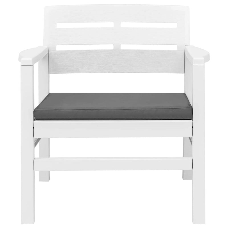 Ensemble de mobilier de patio vidaXL 4 pièces, table et chaises, plastique - 30,7 x 21,7 x 15