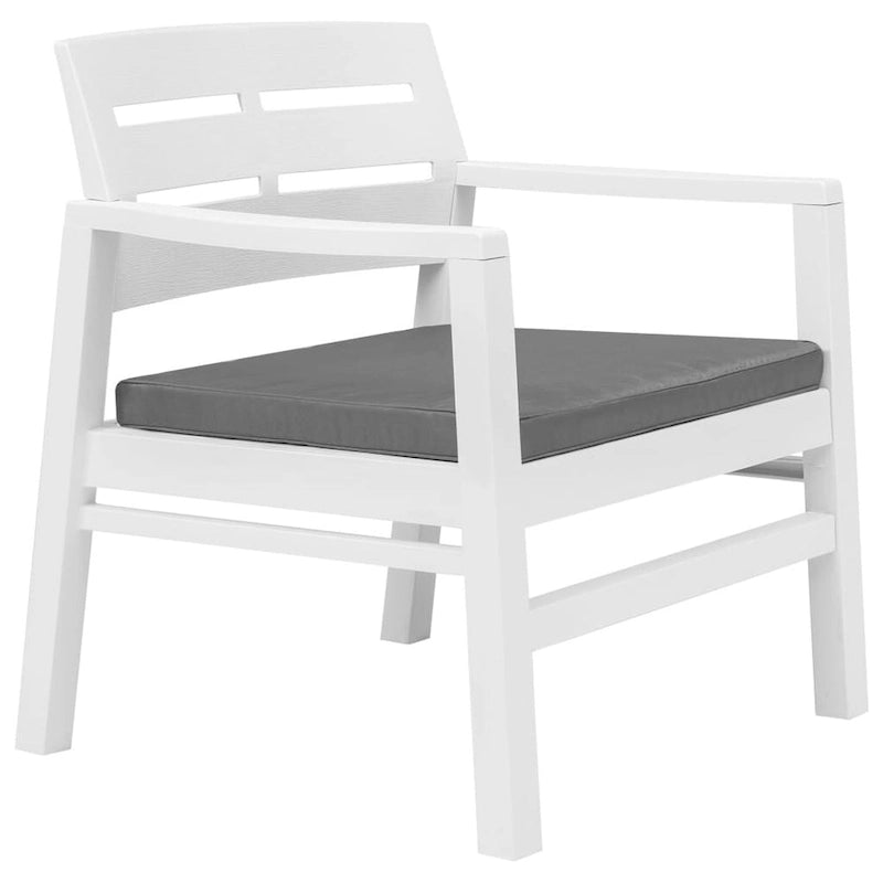 Ensemble de mobilier de patio vidaXL 4 pièces, table et chaises, plastique - 30,7 x 21,7 x 15