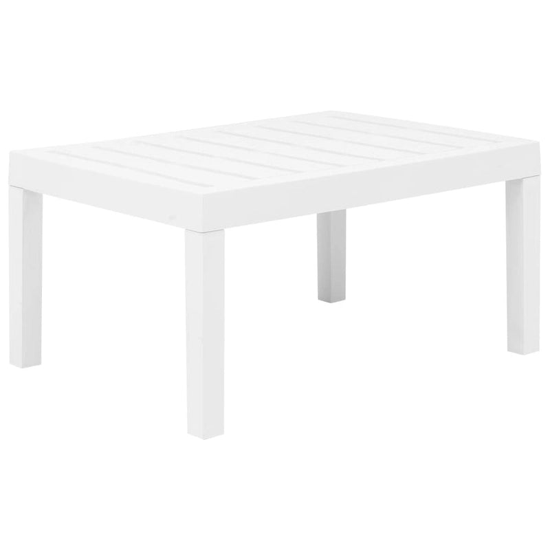 Ensemble de mobilier de patio vidaXL 4 pièces, table et chaises, plastique - 30,7 x 21,7 x 15