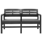 Ensemble de mobilier de patio vidaXL 4 pièces, table et chaises, plastique - 30,7 x 21,7 x 15