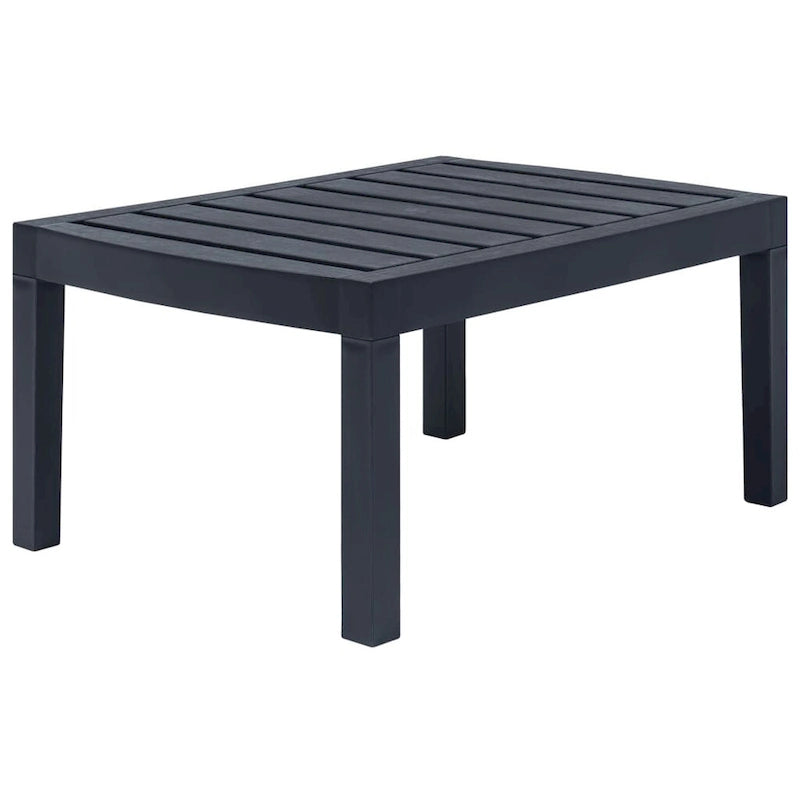 Ensemble de mobilier de patio vidaXL 4 pièces, table et chaises, plastique - 30,7 x 21,7 x 15
