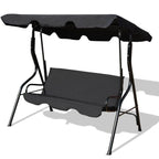 3 Seat Outdoor Patio Canopy Swing with Cushioned Steel Frame - 67.5 x 43.3 x 60.5(L x W x H)