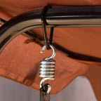 Balancelle extérieure 3 places avec auvent et structure en acier rembourrée - 67,5 x 43,3 x 60,5 (L x l x H)