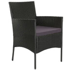 Ensemble de canapé de patio en rotin rembourré 4 pièces avec table basse en verre trempé - 24 x 23,5 x 33 (L x l x H)
