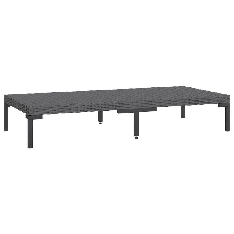 Ensemble de salon de jardin vidaXL, canapé d'angle sectionnel en polyrotin gris foncé - 70 x 70 x 61 cm