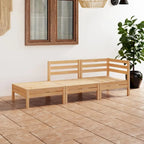 Ensemble de mobilier de patio vidaXL 3 pièces, canapé d'angle d'extérieur en pin massif