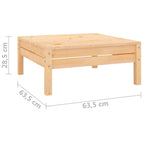 Ensemble de mobilier de patio vidaXL 3 pièces, canapé d'angle d'extérieur en pin massif