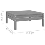 Ensemble de mobilier de patio vidaXL 3 pièces, canapé d'angle d'extérieur en pin massif