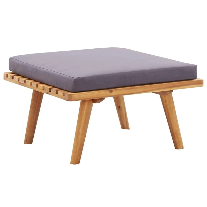 Ensemble de salon de jardin vidaXL, canapé d'angle et table en bois massif d'acacia - 23,6 x 25,6 x 25,6