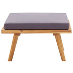 Ensemble de salon de jardin vidaXL, canapé d'angle et table en bois massif d'acacia - 23,6 x 25,6 x 25,6