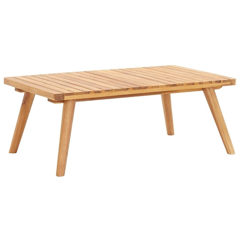 Ensemble de salon de jardin vidaXL, canapé d'angle et table en bois massif d'acacia - 23,6 x 25,6 x 25,6