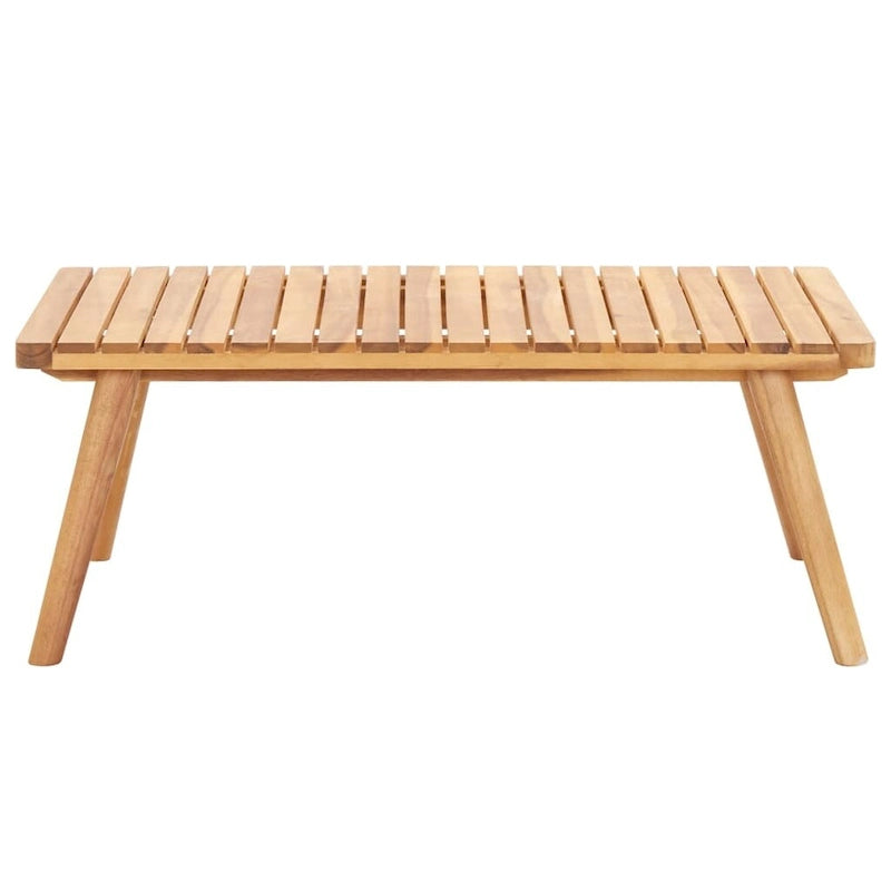 Ensemble de salon de jardin vidaXL, canapé d'angle et table en bois massif d'acacia - 23,6 x 25,6 x 25,6