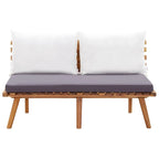 Ensemble de salon de jardin vidaXL, canapé d'angle et table en bois massif d'acacia - 23,6 x 25,6 x 25,6