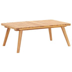 Ensemble de salon de jardin vidaXL, canapé d'angle et table en bois massif d'acacia - 23,6 x 25,6 x 25,6