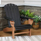 Chaise Adirondack d'extérieur Sunnydaze tout temps avec porte-gobelet