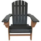 Chaise Adirondack d'extérieur Sunnydaze tout temps avec porte-gobelet