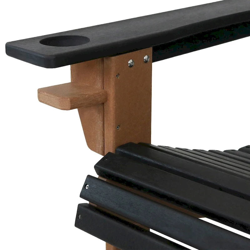 Chaise Adirondack d'extérieur Sunnydaze tout temps avec porte-gobelet