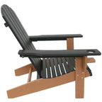 Chaise Adirondack d'extérieur Sunnydaze tout temps avec porte-gobelet