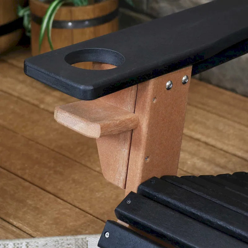 Chaise Adirondack d'extérieur Sunnydaze tout temps avec porte-gobelet
