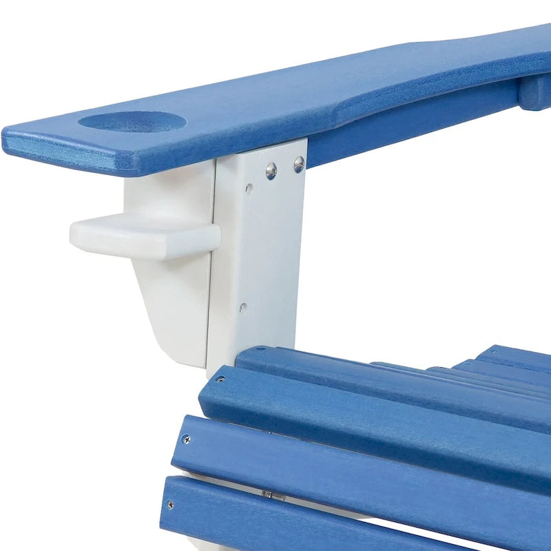 Chaise Adirondack d'extérieur Sunnydaze tout temps avec porte-gobelet