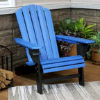 Chaise Adirondack d'extérieur Sunnydaze tout temps avec porte-gobelet