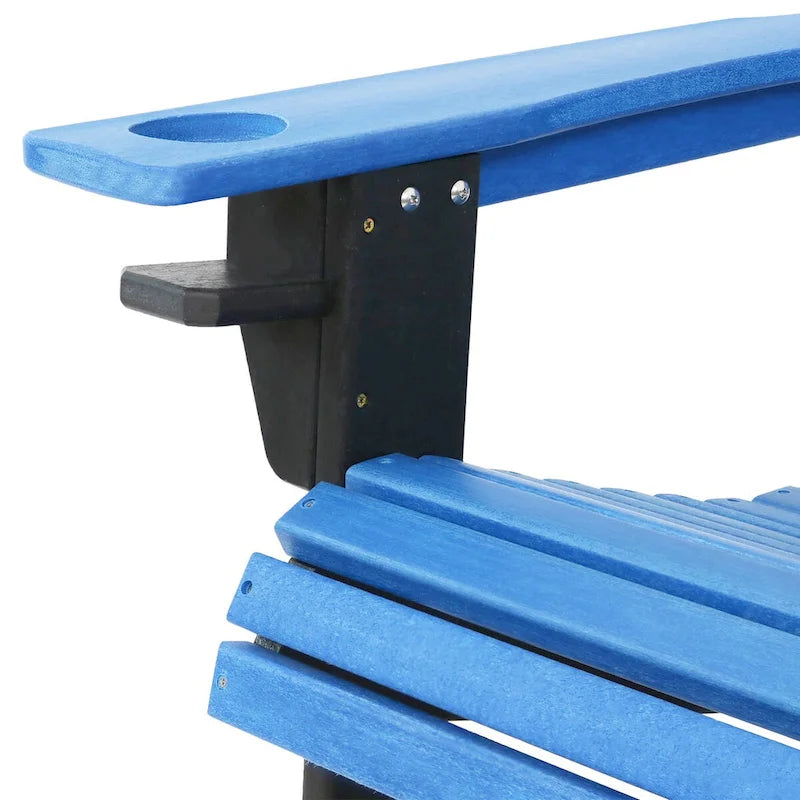 Chaise Adirondack d'extérieur Sunnydaze tout temps avec porte-gobelet