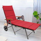Chaise longue inclinable en rotin haut de gamme pour la détente en extérieur - 56,5~ 73 x 27,5 x 29,5~ 44 (L x l x H)