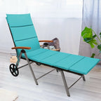 Chaise longue inclinable en rotin haut de gamme pour la détente en extérieur - 56,5~ 73 x 27,5 x 29,5~ 44 (L x l x H)