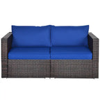 Ensemble de canapé d'angle en rotin Costway 4 pièces pour patio - Voir les détails