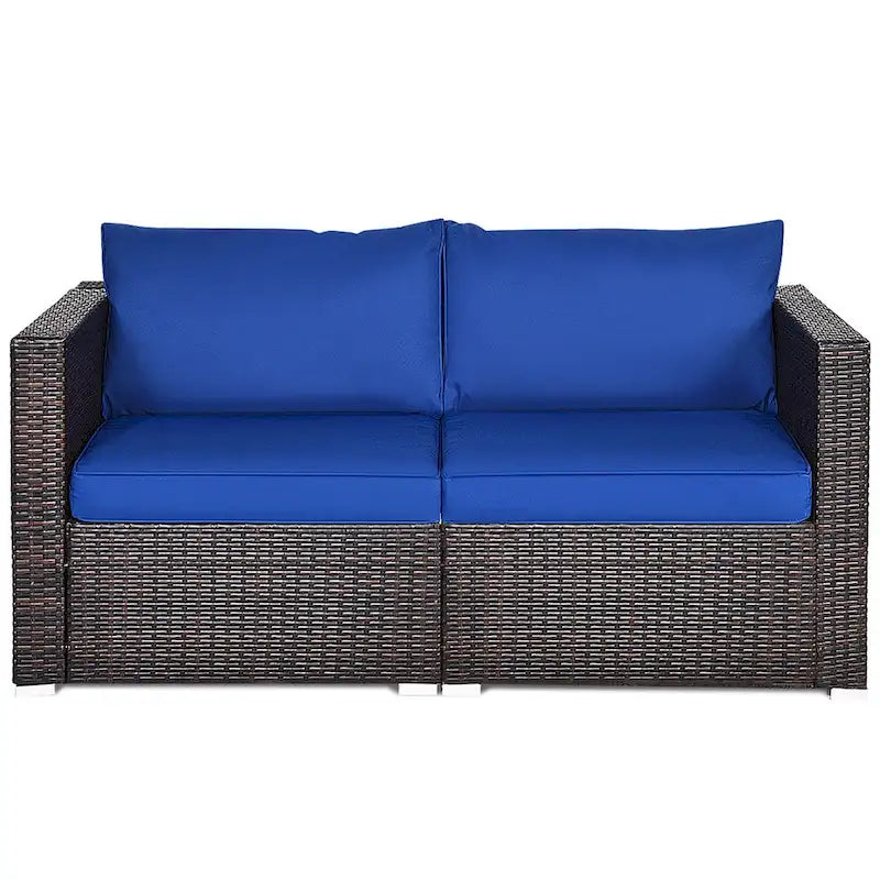 Ensemble de canapé d'angle en rotin Costway 4 pièces pour patio - Voir les détails