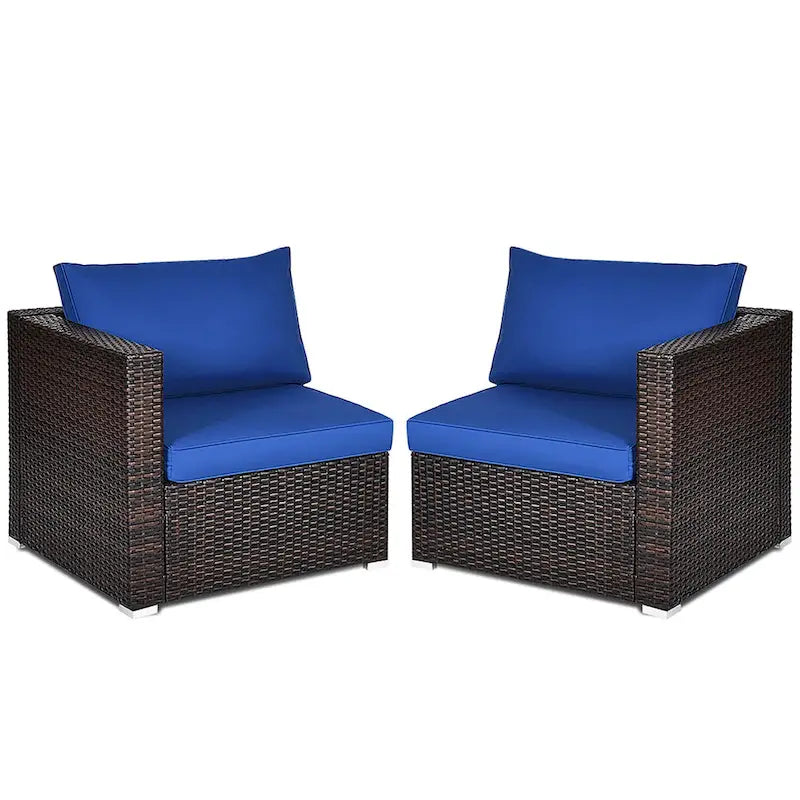 Ensemble de canapé d'angle en rotin Costway 4 pièces pour patio - Voir les détails