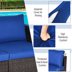 Ensemble de canapé d'angle en rotin Costway 4 pièces pour patio - Voir les détails