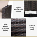 Ensemble de canapé d'angle en rotin Costway 4 pièces pour patio - Voir les détails