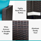 Ensemble de canapé d'angle en rotin Costway 4 pièces pour patio - Voir les détails